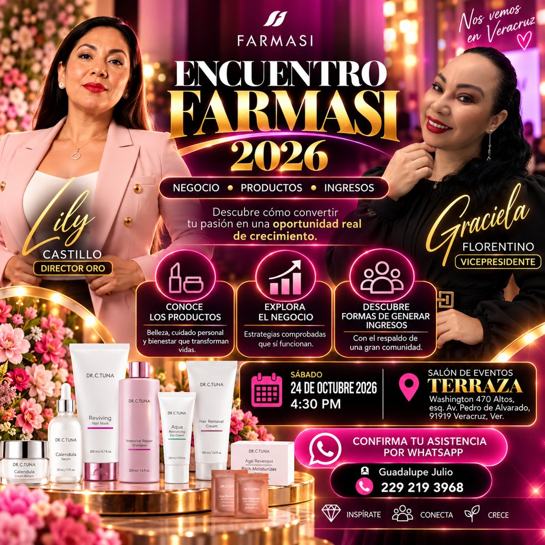 Anuncio de Emprende y Brilla con Lupita: Conferencias y networking para emprendedores de cosméticos