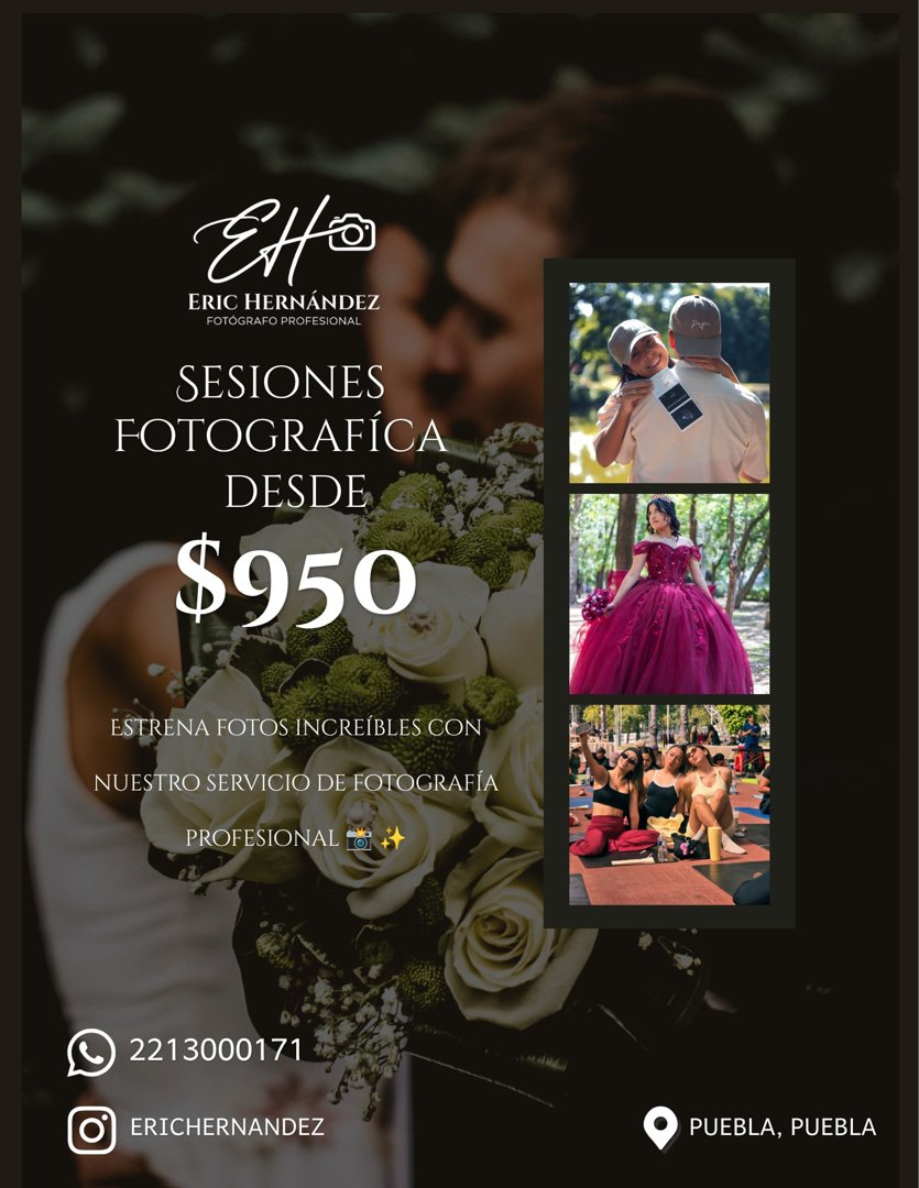 Anuncio de Eric Hernandez Fotógrafo: sesiones fotográfica