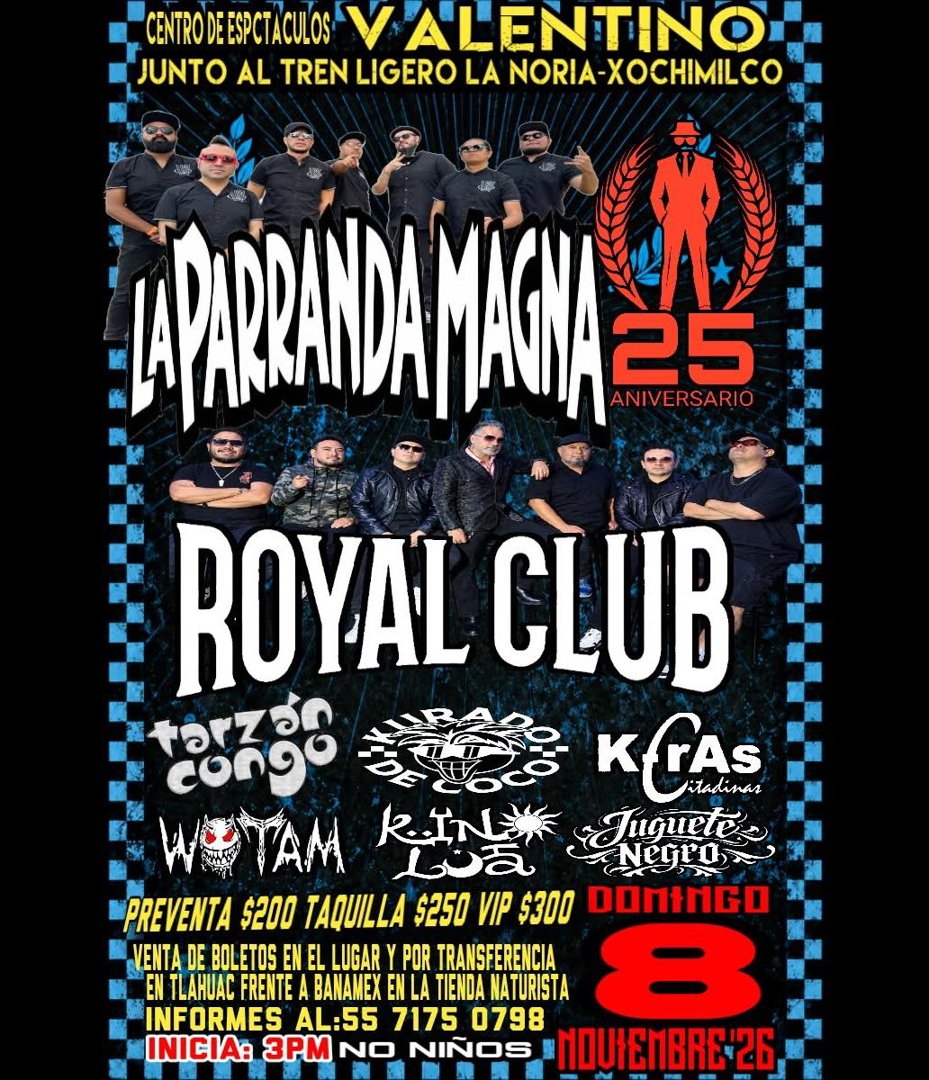 Anuncio de La Parranda Magna: Concierto de grupos musicales