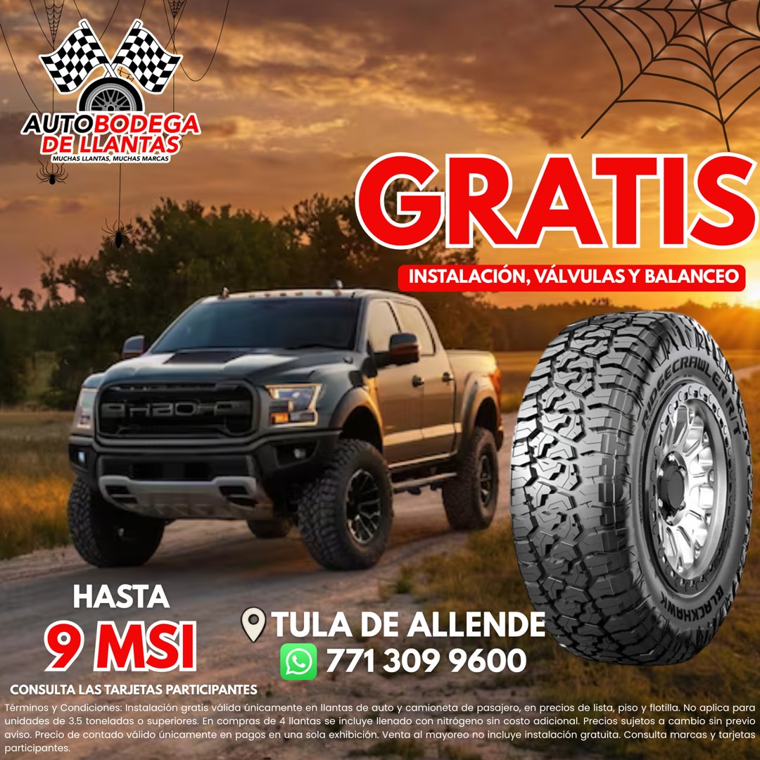 Anuncio de Autobodega de Llantas: llantas