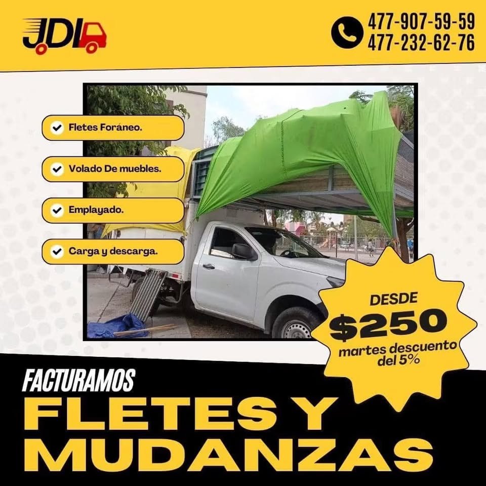 Anuncio de Fletes y Mudanzas JDI: Fletes y mudanzas
