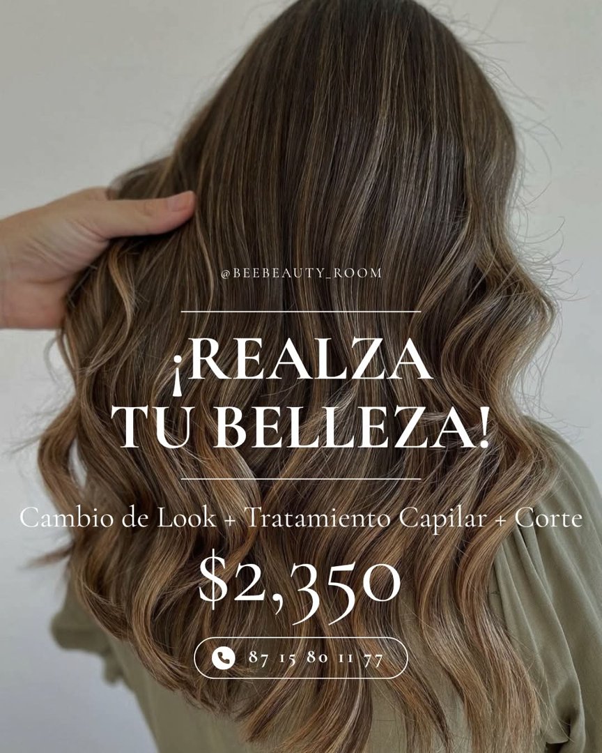 Anuncio de Bee Beauty Room: Cambio de Look + Tratamiento Capilar + Corte