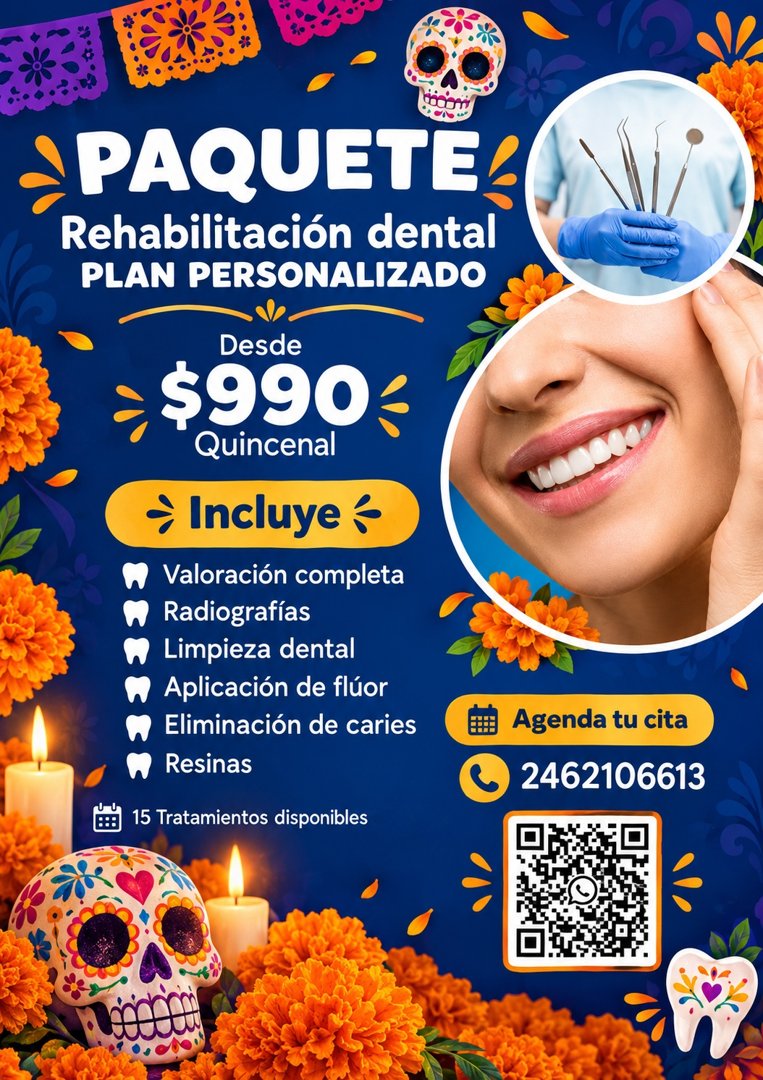 Anuncio de Odontología Integral: Rehabilitación dental