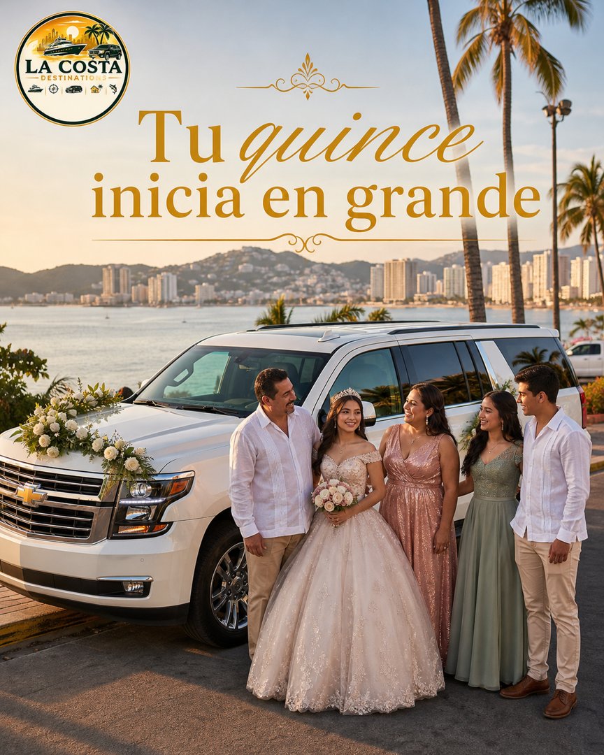 Anuncio de La Costa Destinations: Traslado premium para quinceañeras en Acapulco