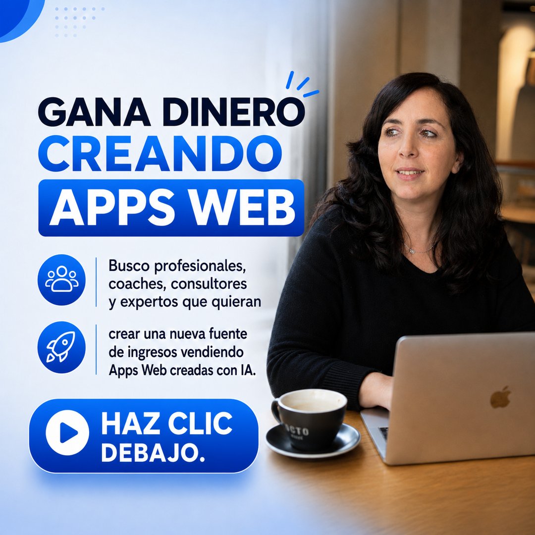 Anuncio de Gisela Farrel: creación de apps web
