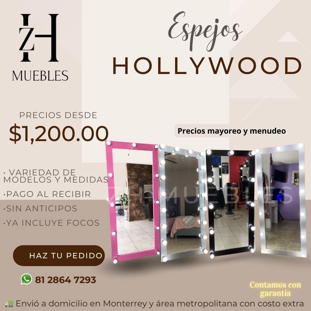 Anuncio de ZH Muebles: Espejos Hollywood