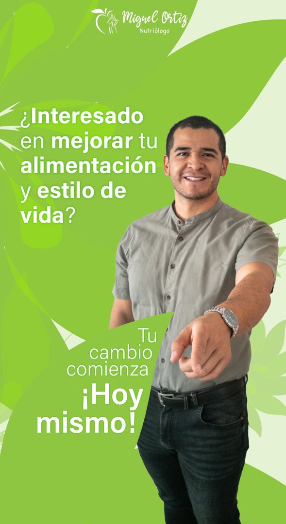 Anuncio de Nutriólogo Miguel Ortiz: consultas de nutrición