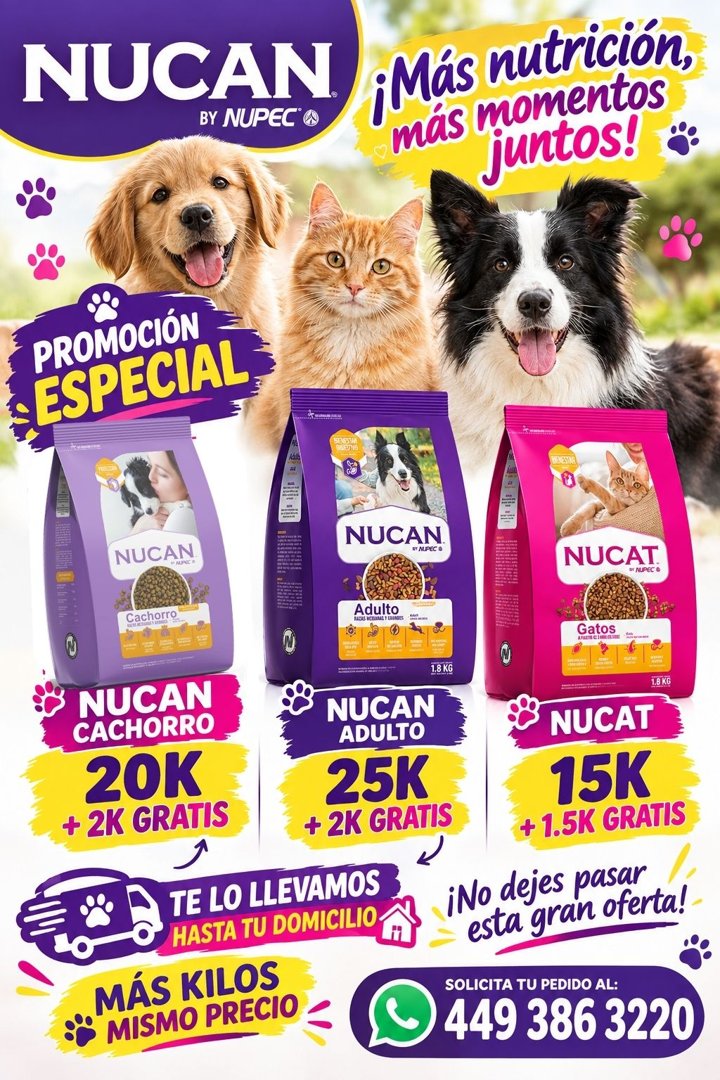 Anuncio de Nucan by Nupec: Alimento para perros y gatos