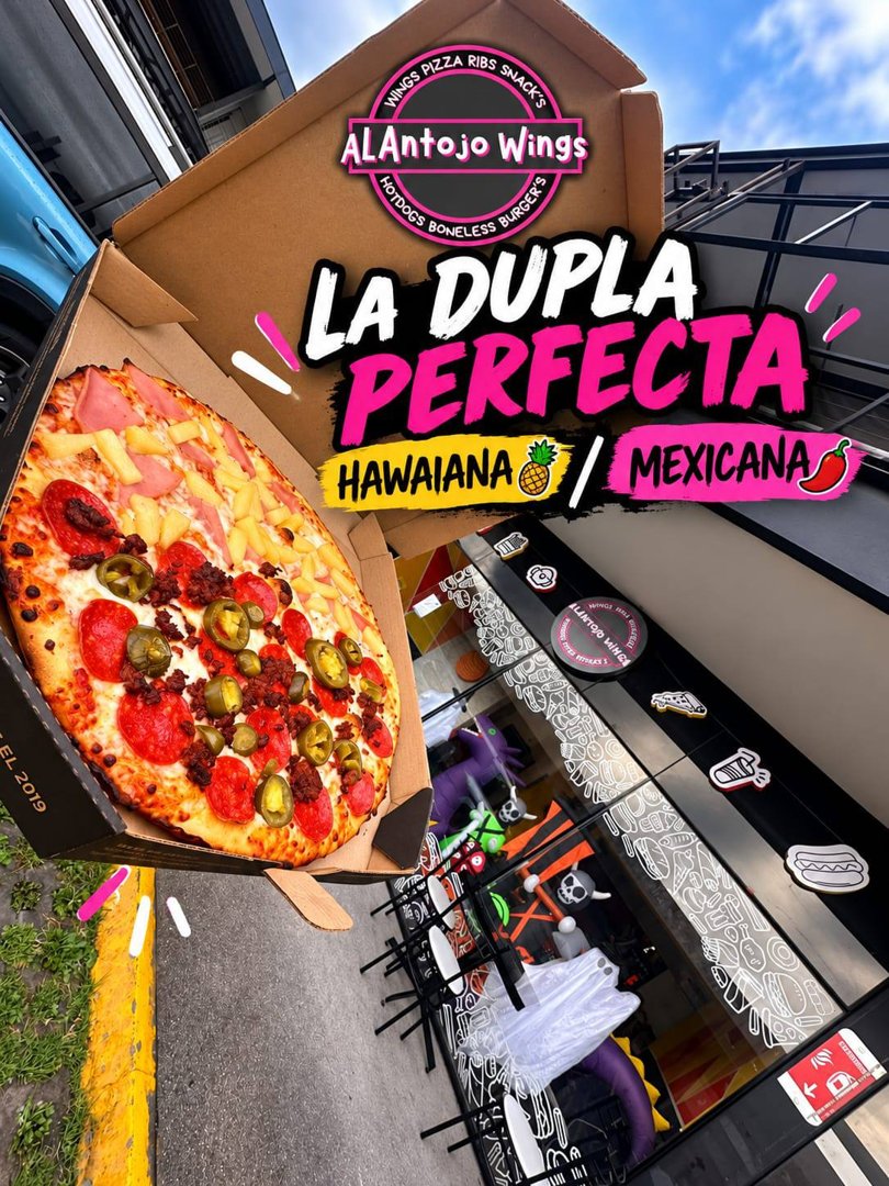 Anuncio de ALAntojo Wings: pizzas