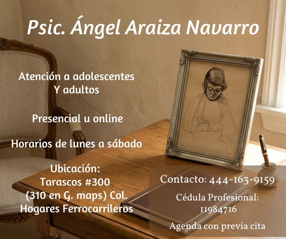 Anuncio de Psic. Angel Araiza: psicología