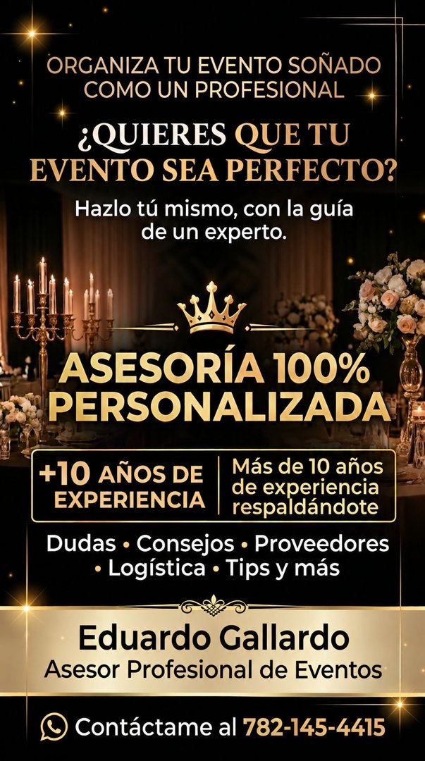 Anuncio de Banquetes SULY: Asesoría profesional para organizar eventos