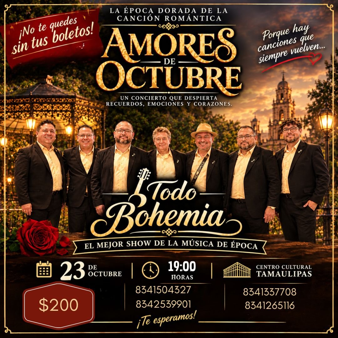 Anuncio de Todo Bohemia: show musical