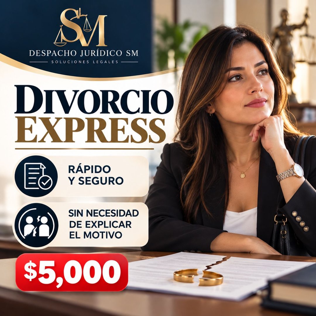Anuncio de 𝐃𝐄𝐒𝐏𝐀𝐂𝐇𝐎 𝐉𝐔𝐑𝐈𝐃𝐈𝐂𝐎 𝐞 𝐈𝐍𝐌𝐎𝐁𝐈𝐋𝐈𝐀𝐑𝐈𝐀 𝐒𝐌: asesoría y acompañamiento legal para divorcio express