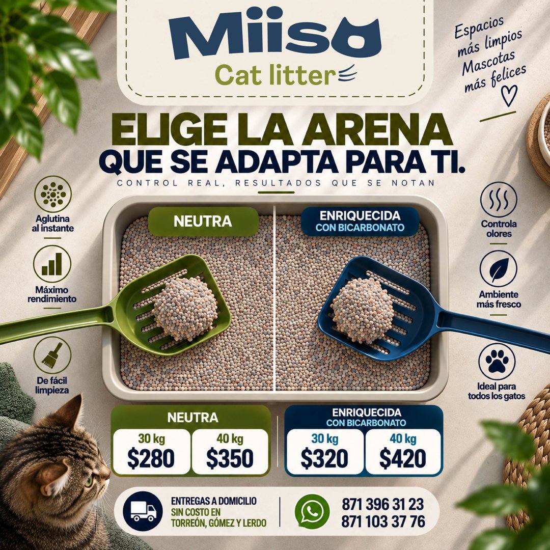 Anuncio de Miiso Cat Litter: Cat litter