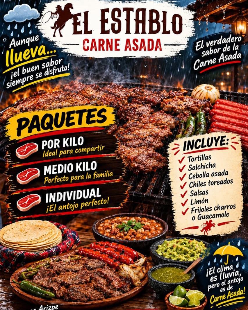 Anuncio de El Establo Carne Asada: carne asada