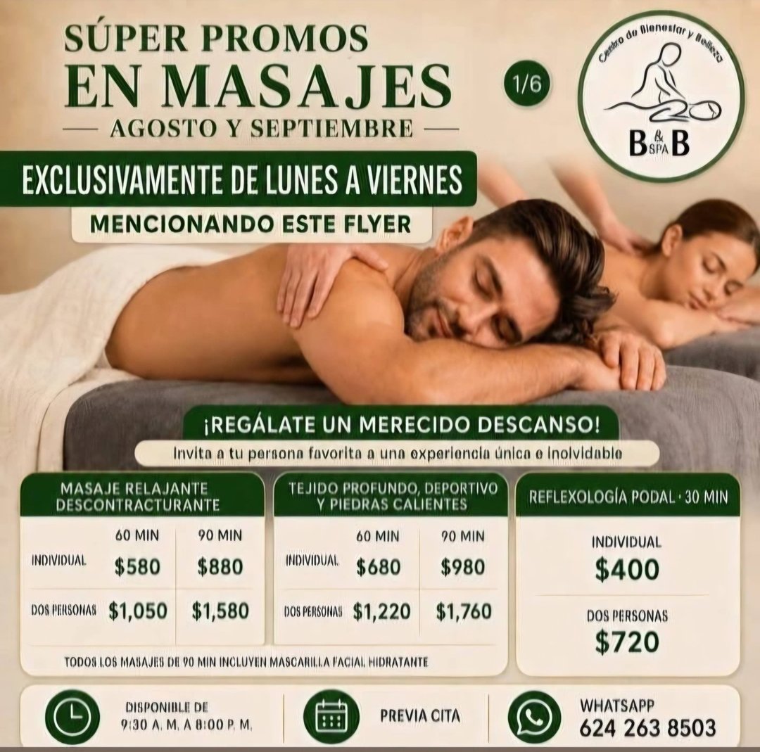 Anuncio de B&B Centro de Bienestar y Belleza: masaje