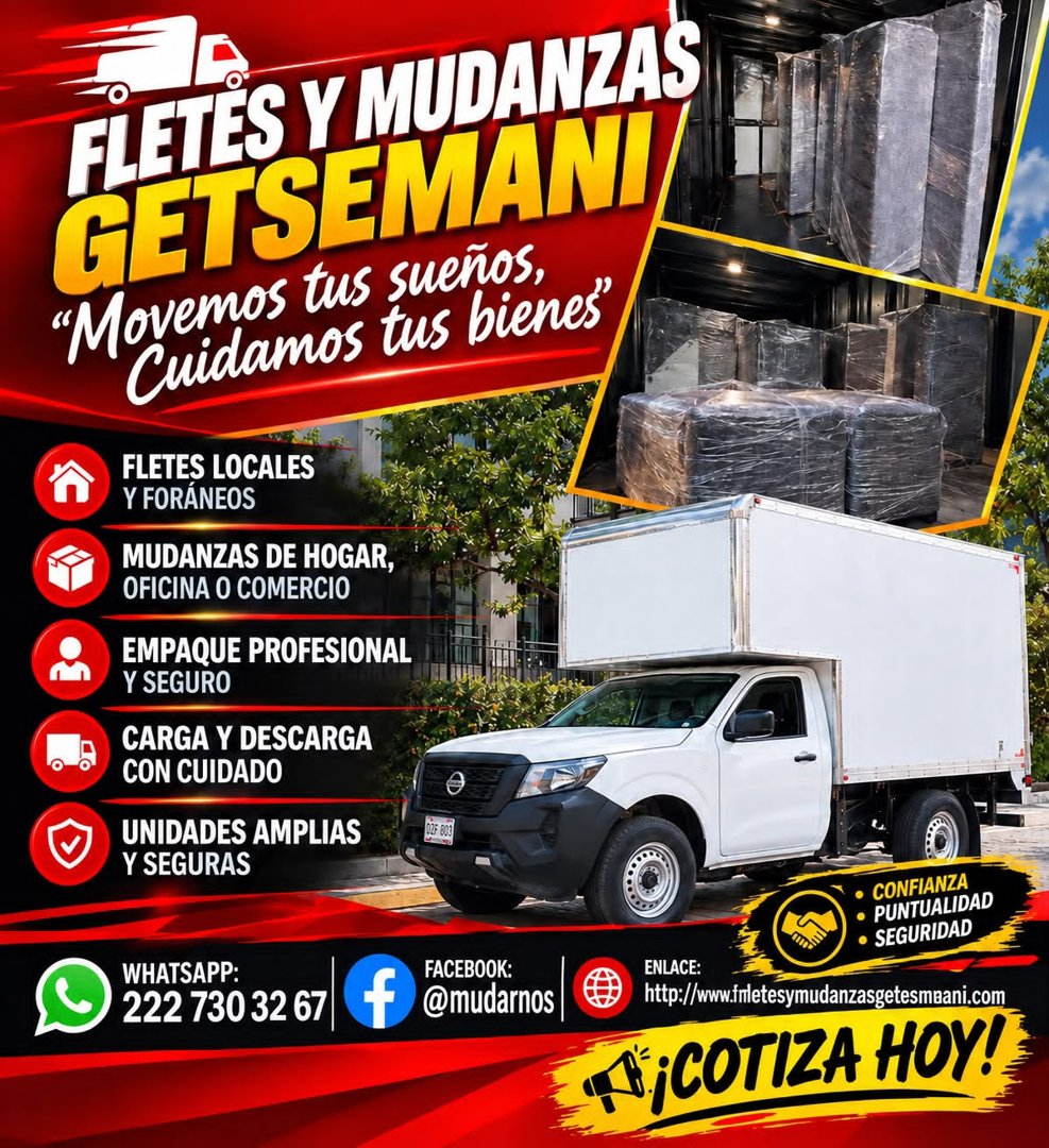Anuncio de Mudanzas y Fletes Getsemani: Mudanzas y fletes
