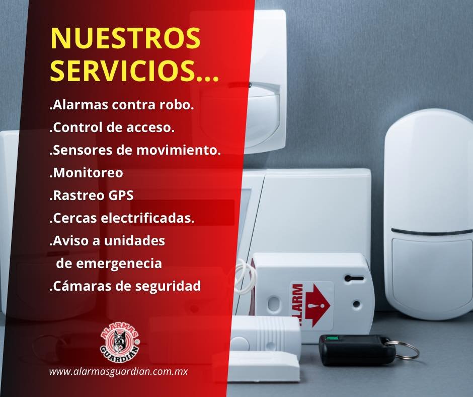 Anuncio de Alarmas Guardian: Alarmas y monitoreo de seguridad electrónica