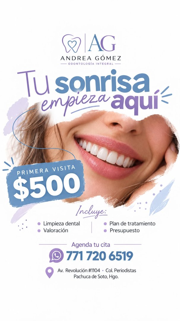 Anuncio de Dra. Andrea Gómez: Odontología integral