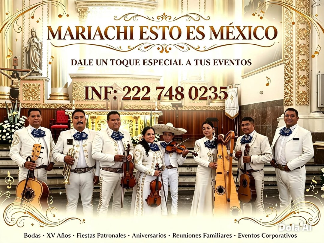 Anuncio de Mariachi esto es mexico: grupo de mariachi