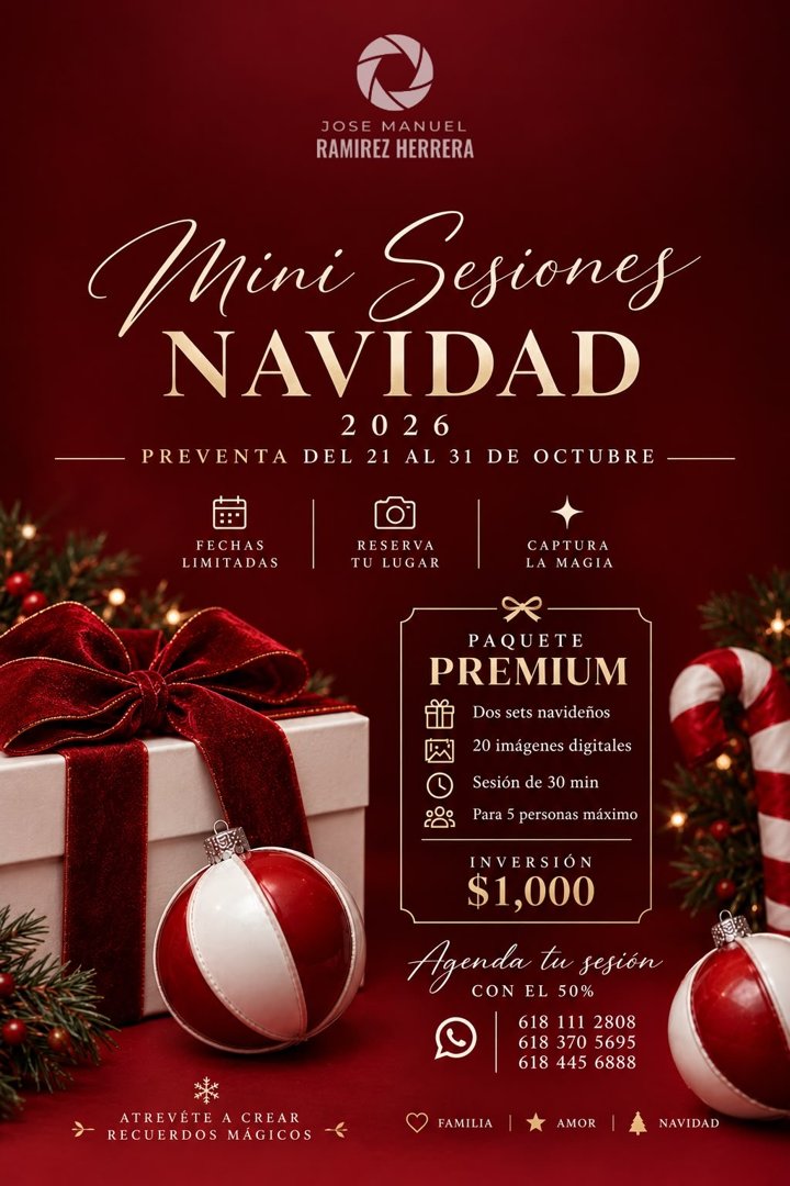 Anuncio de Fotografía Jose Manuel Ramirez Herrera: Mini sesiones navideñas