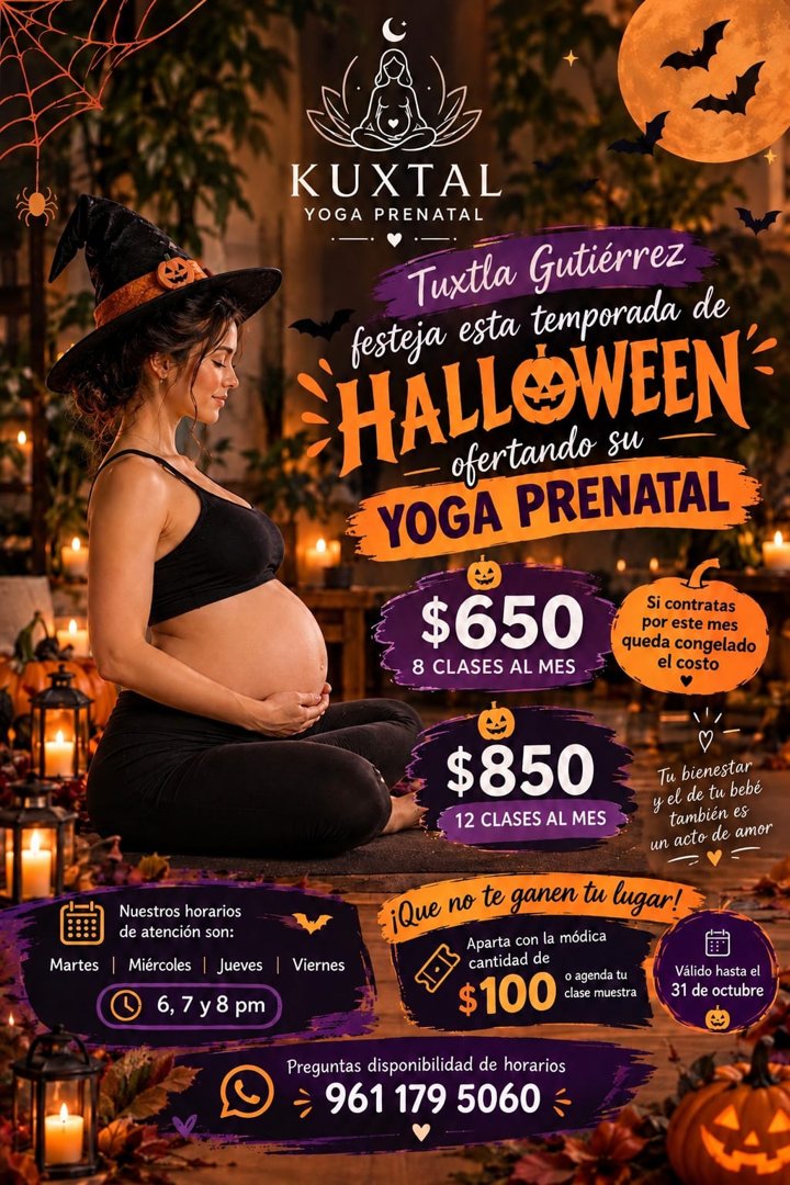 Anuncio de Kuxtal yoga prenatal: Yoga prenatal