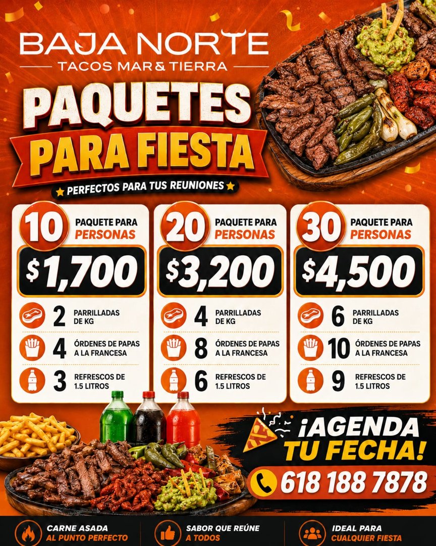 Anuncio de Baja Norte: Paquetes para fiesta
