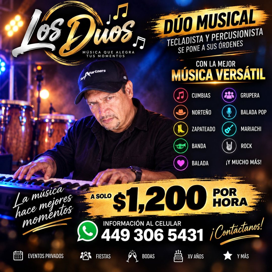 Anuncio de Grupo Los Duos: Dúo musical
