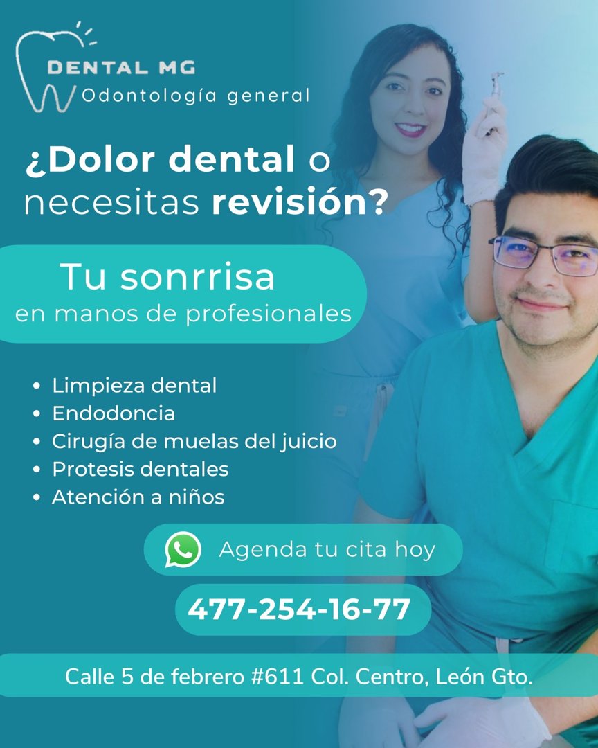Anuncio de Dental MG: Odontología general