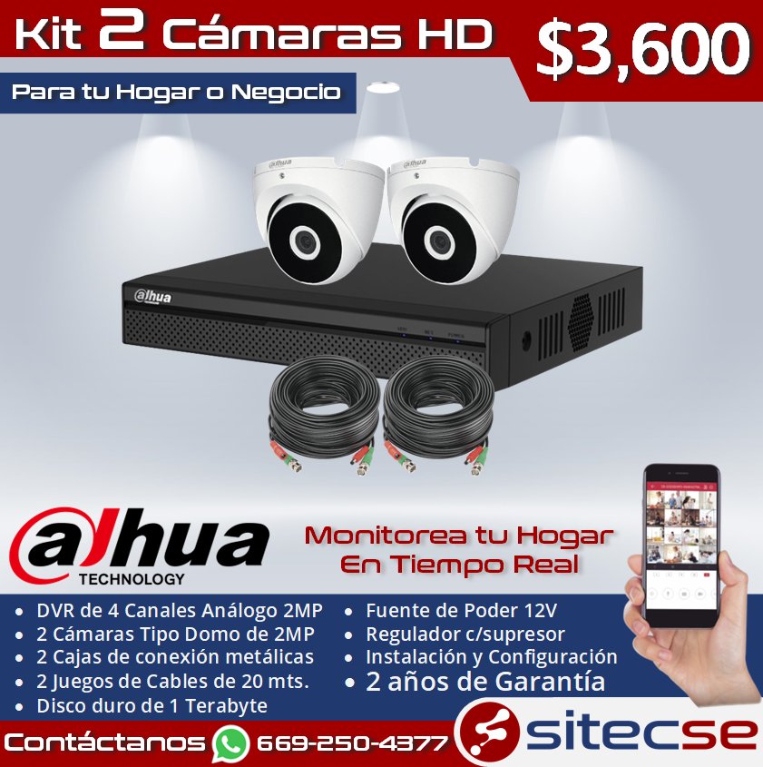 Anuncio de Sitecse: Kit de 2 cámaras HD