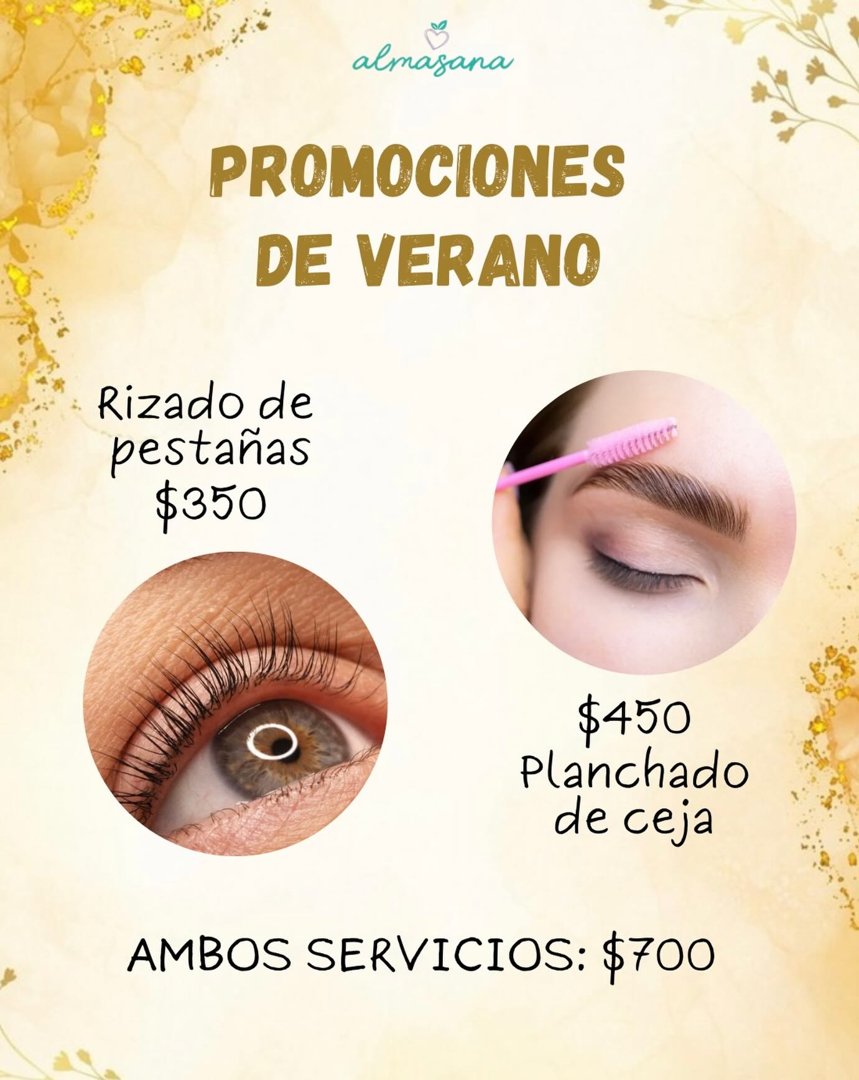 Anuncio de Almasana: pestañas y cejas
