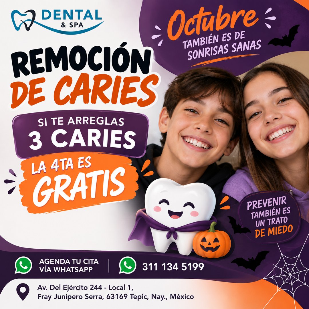 Anuncio de Dental & Spa- Dra. Claudia Meza: Remoción de caries