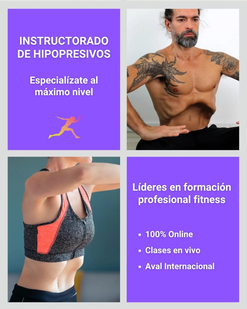 Anuncio de AMAIP: curso de instructorado de hipopresivos