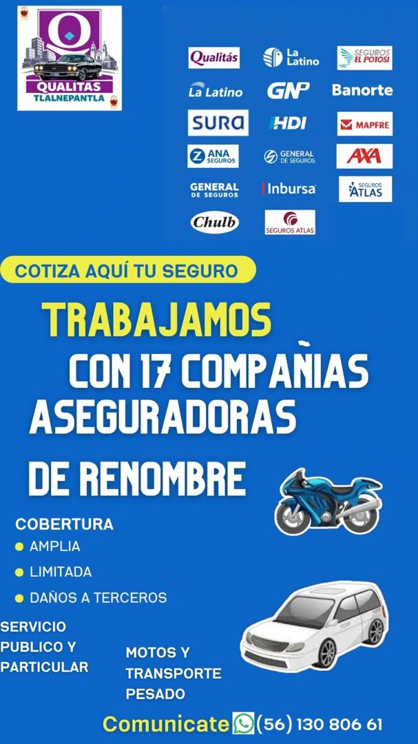 Anuncio de Qualitas Tlalnepantla: cotizar seguro de auto