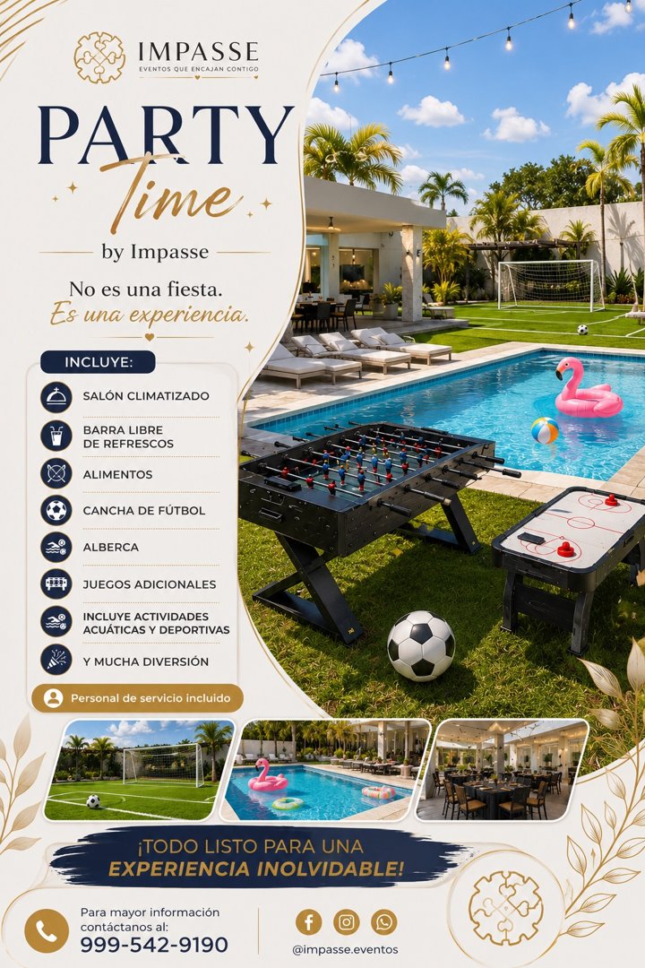 Anuncio de Impasse soluciones en eventos del Sureste: alquiler de espacio para fiestas temáticas