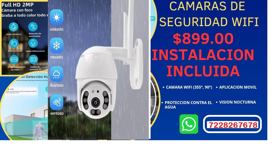 Anuncio de Tecnotronicsmx: Cámara de seguridad WiFi