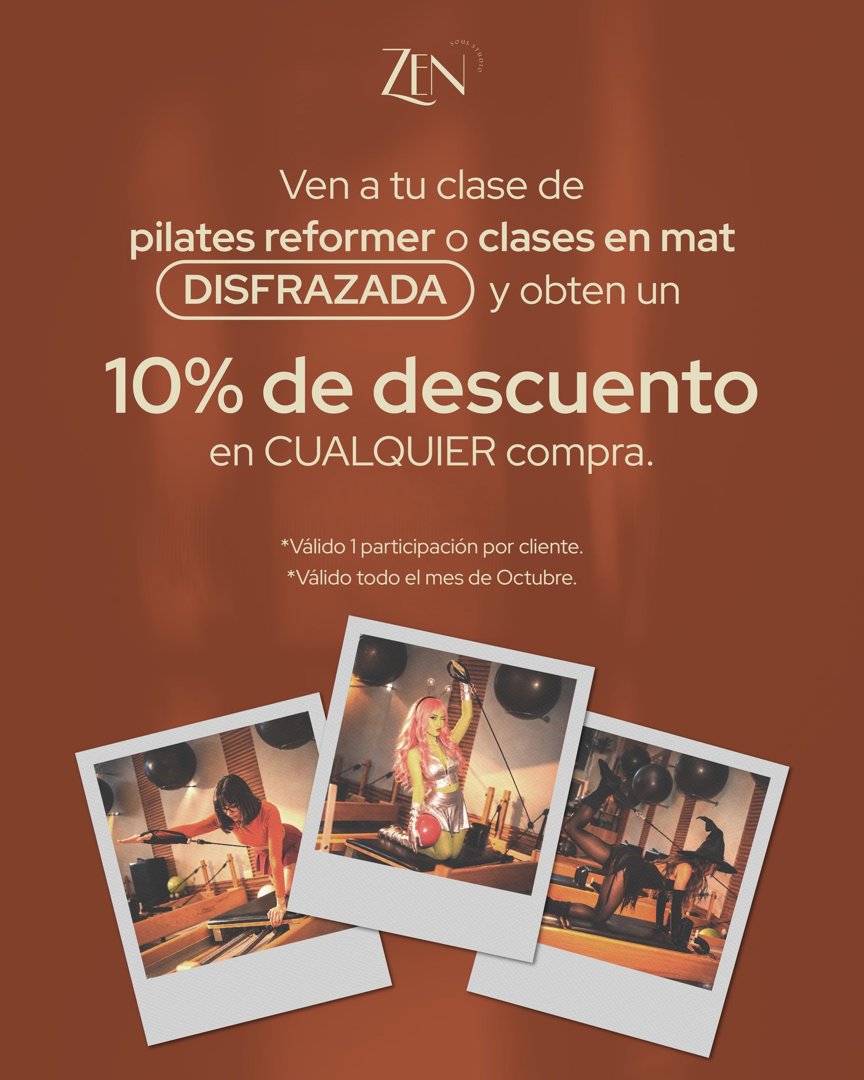 Anuncio de Zen Soul Studio: clases de pilates reformer o mat