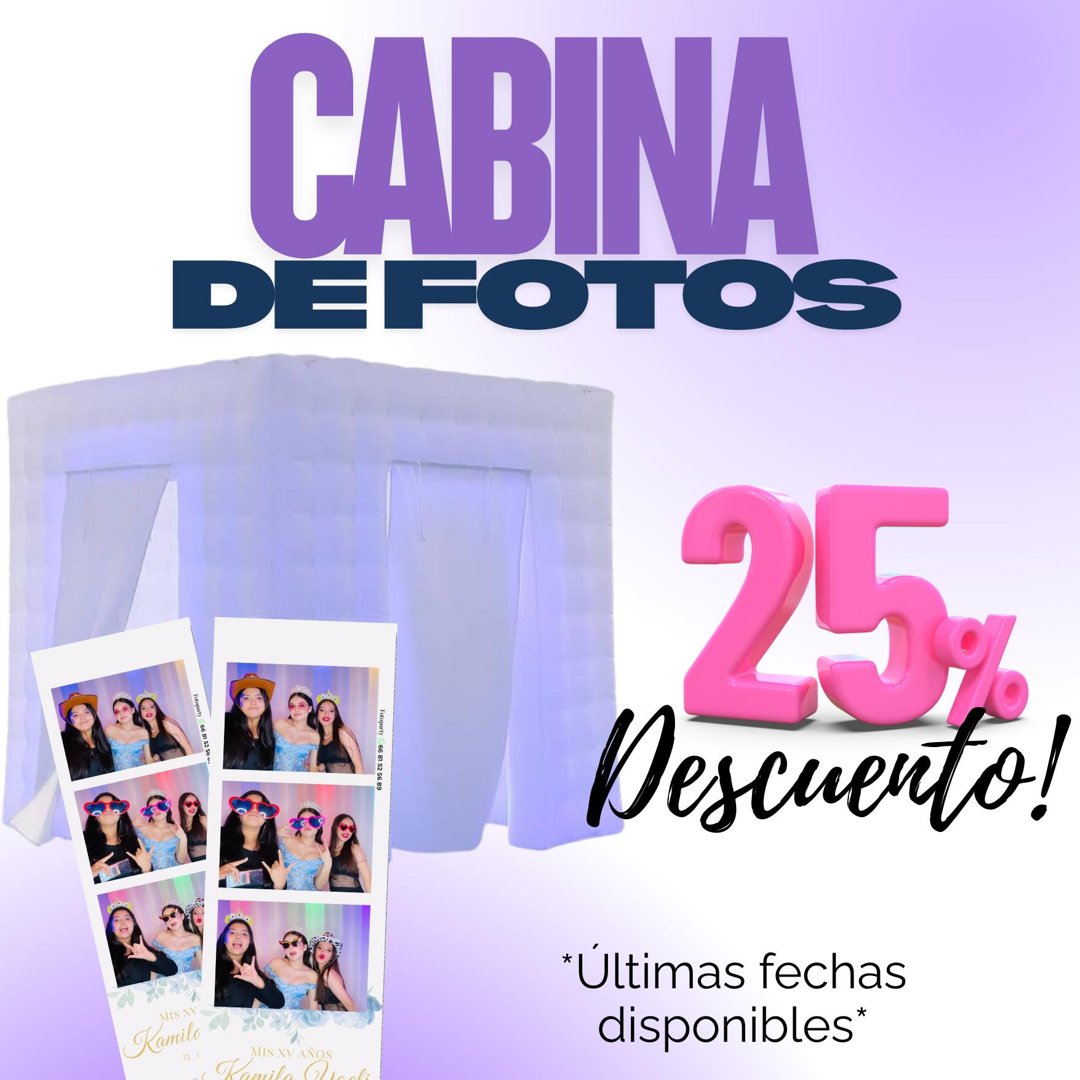 Anuncio de Fotoparty cabina de fotos