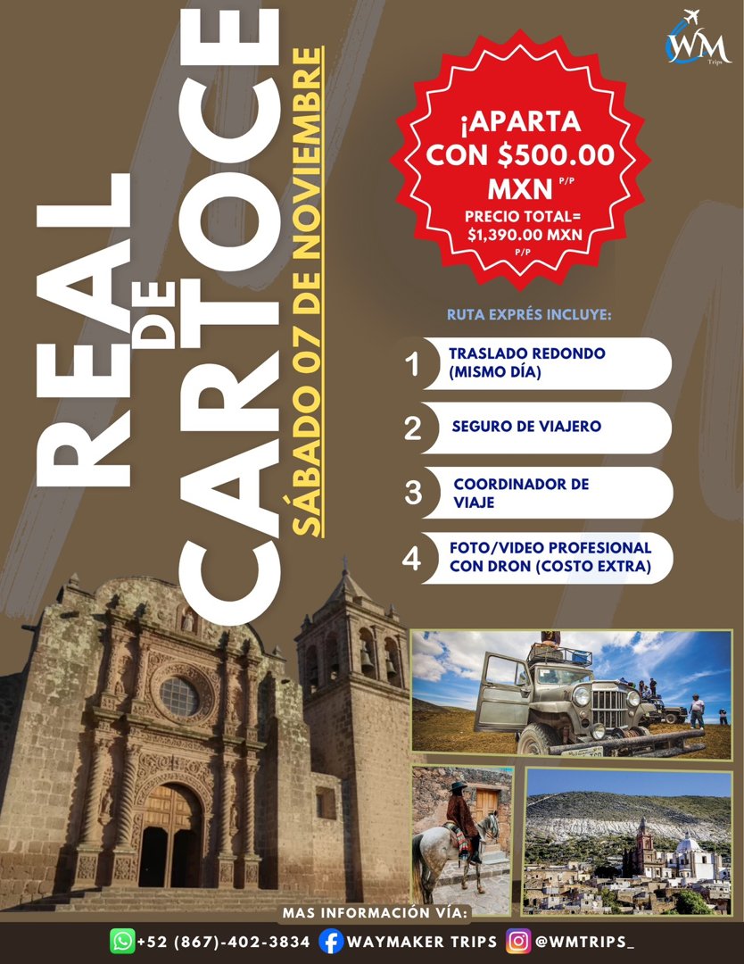 Anuncio de WayMaker Trips: Tour exprés a Real de Catorce