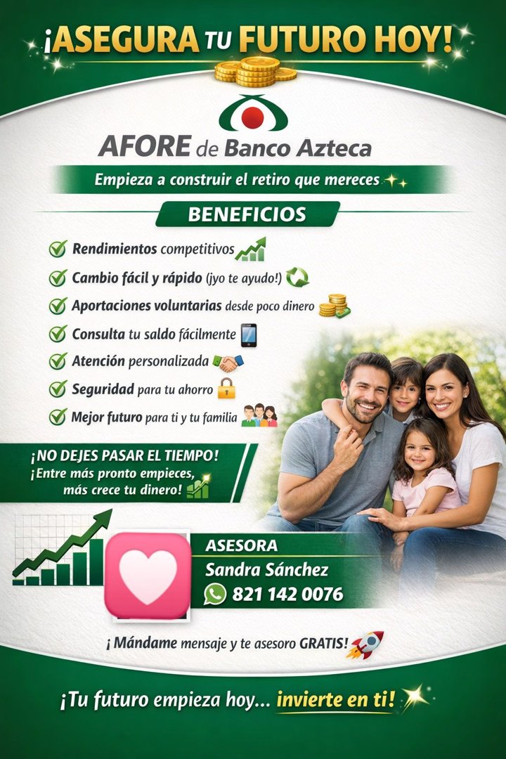 Anuncio de Carolina Sanchez: Afore de Banco Azteca