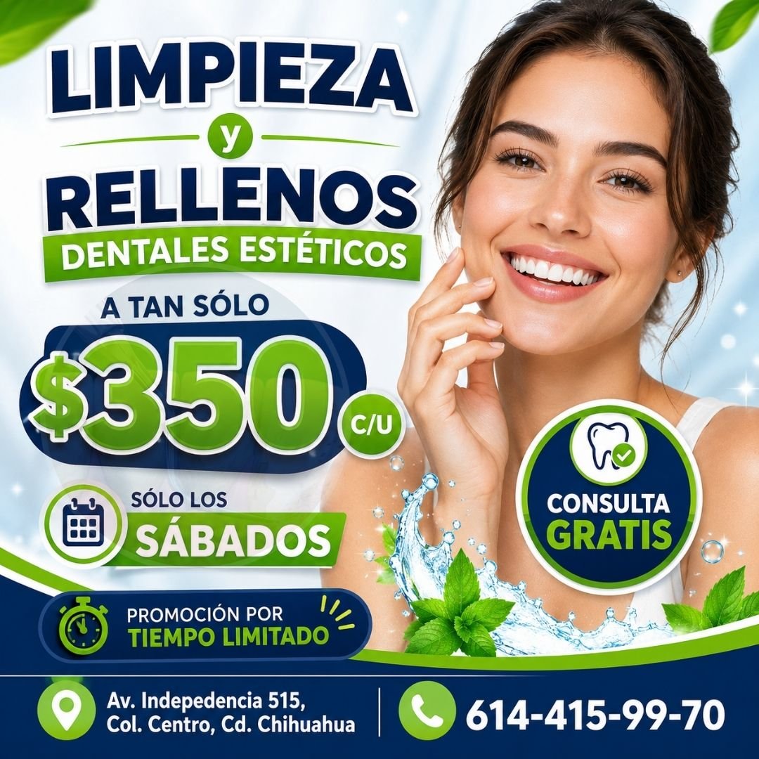 Anuncio de Clinica del Instituto de Prótesis Dental: Limpieza y rellenos dentales estéticos
