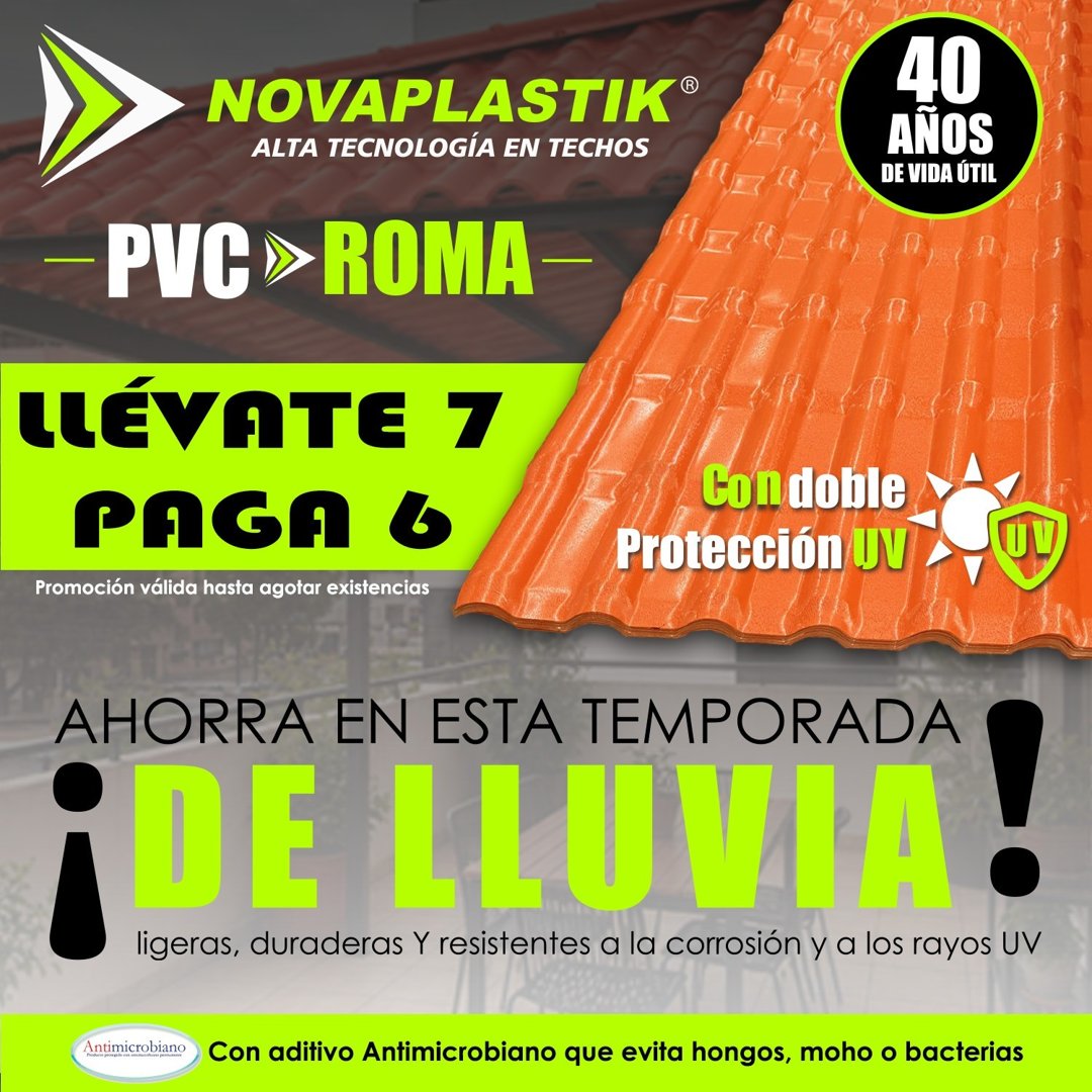 Anuncio de Láminas Naucalpan: Láminas PVC Roma