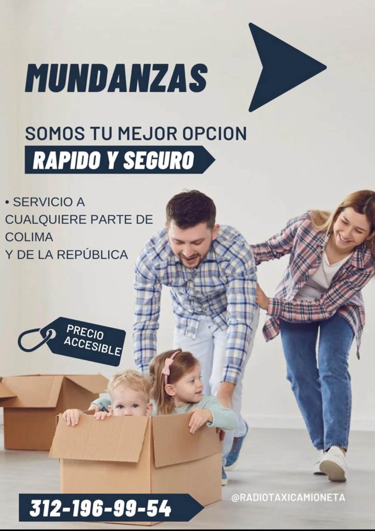 Anuncio de Radio taxi camioneta: mudanzas y fletes