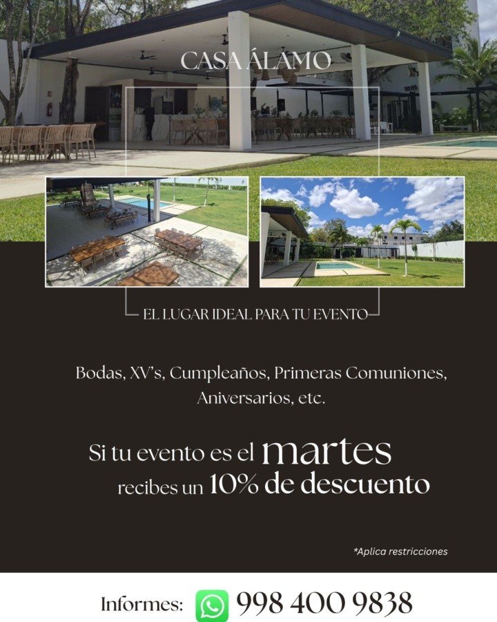Anuncio de Casa Álamo Cancún: Salones y jardines para eventos