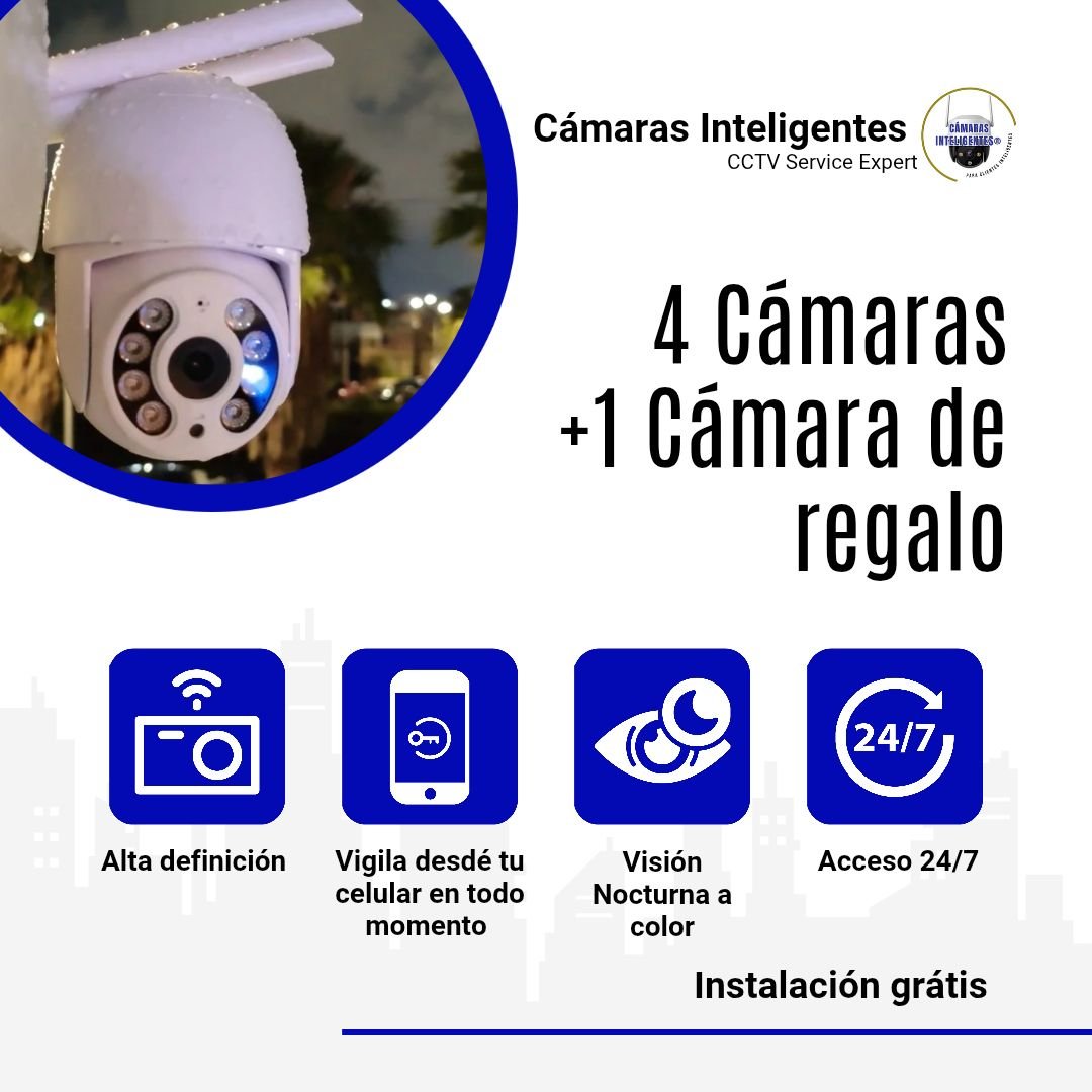 Anuncio de Cámaras Inteligentes: Cámaras de seguridad con instalación incluida