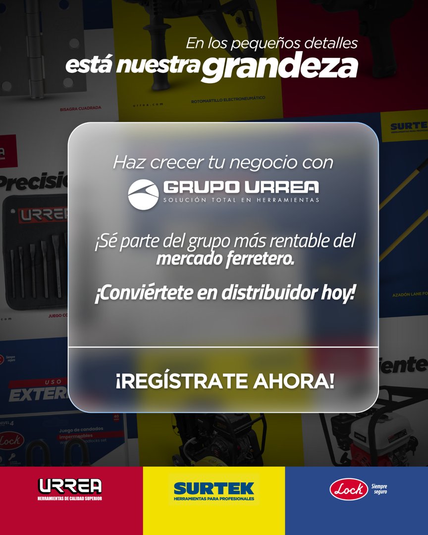 Anuncio de URREA Herramientas: distribuidor de herramientas
