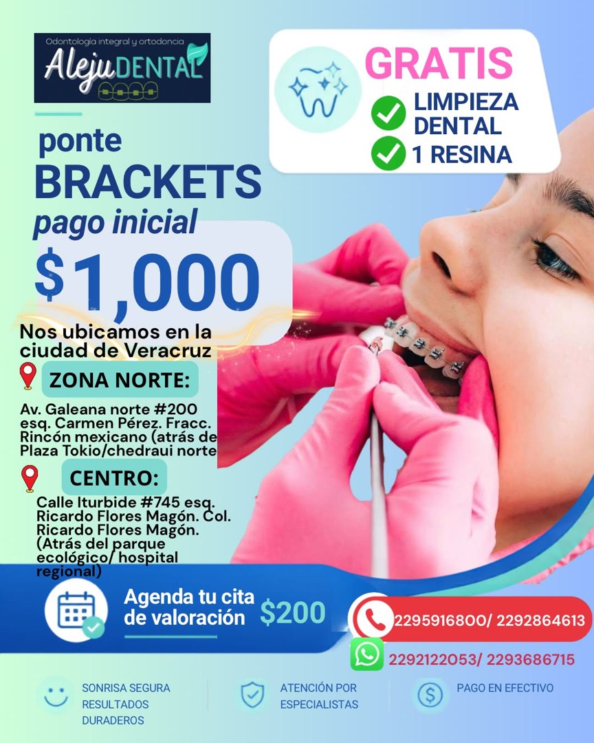 Anuncio de Aleju Dental: brackets