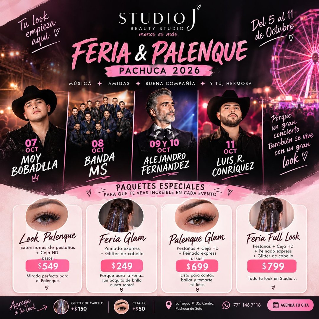 Anuncio de Studio J: paquetes de belleza