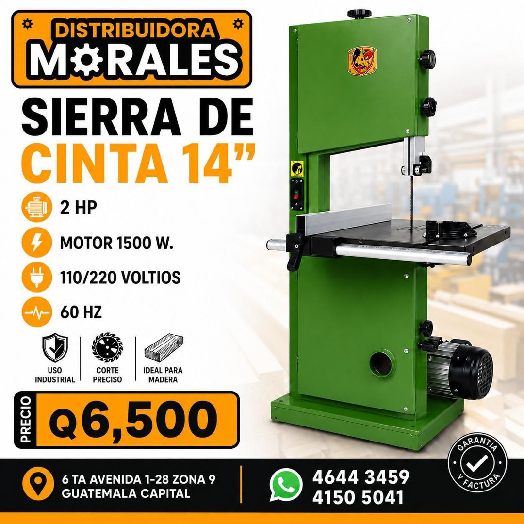 Anuncio de Distribuidora Morales: sierra de cinta 14"
