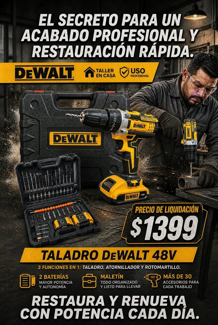 Anuncio de Boomify Mx: Taladro DeWalt 48V